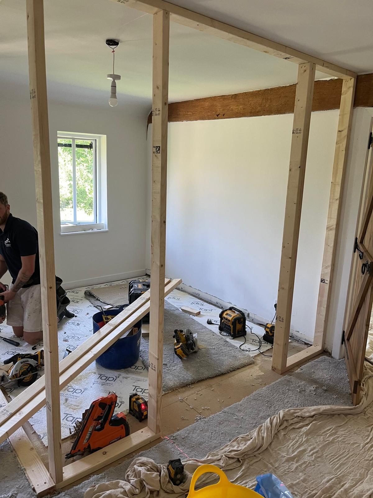 Fitted walk in wardrobe