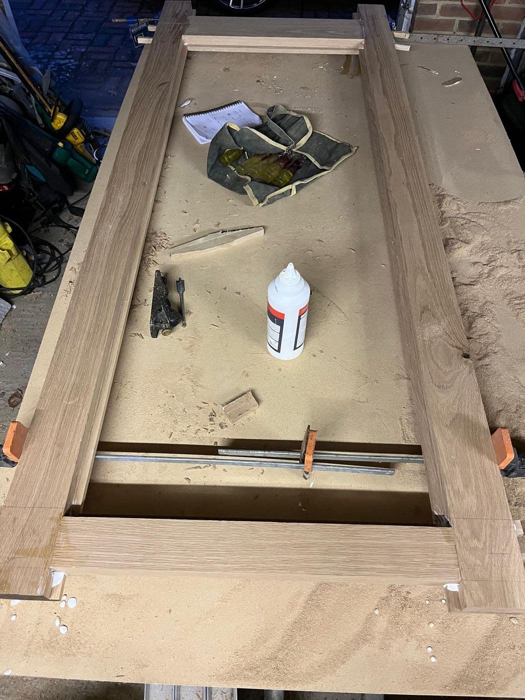 New door and oak frame for a garden office, photograph 2