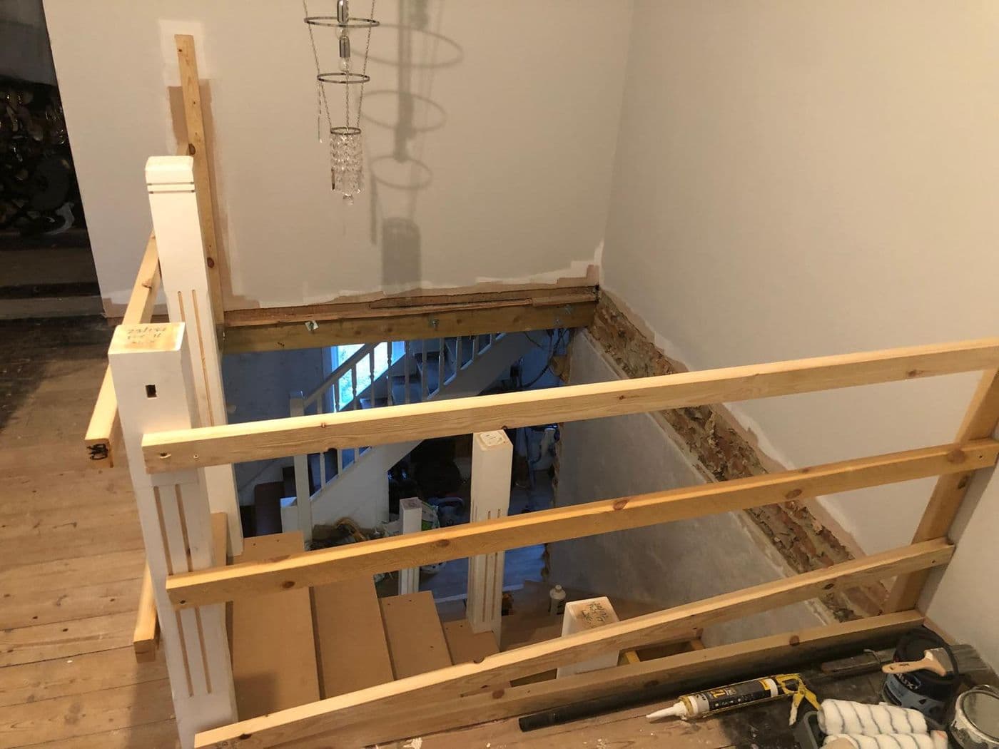 Hall renovation and new staircase, photograph 1
