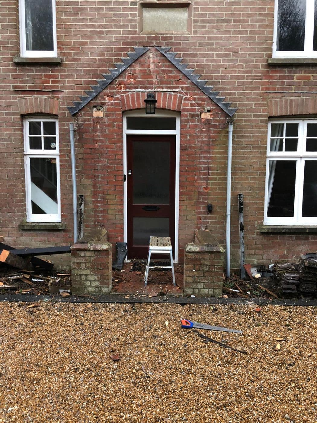 Oak framed porch, photograph 1