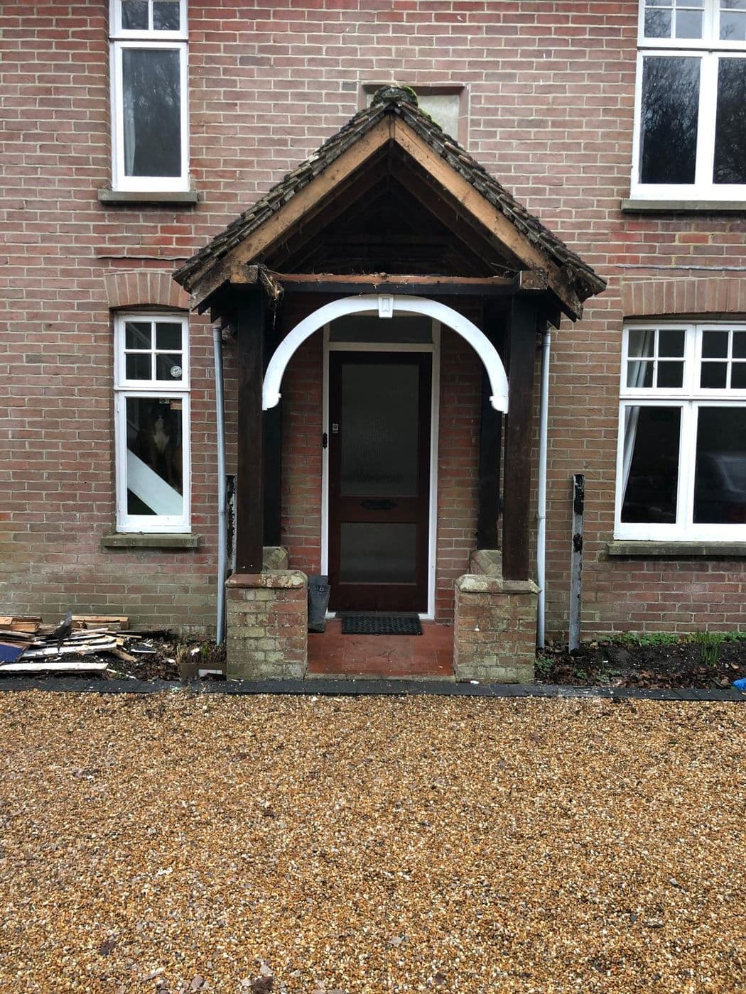 Oak framed porch, photograph 3
