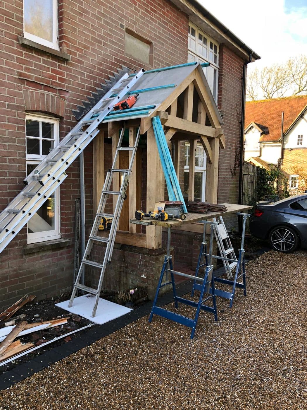 Oak framed porch, photograph 4