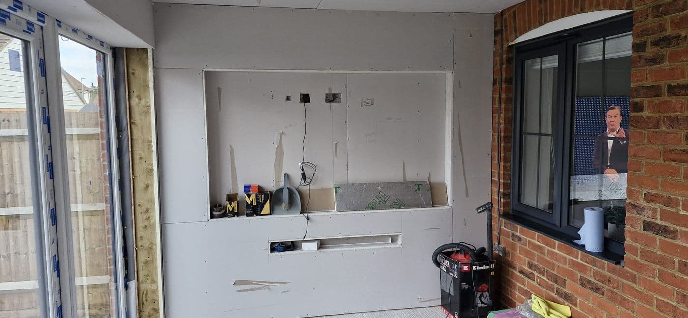 Single storey extension with bifolds, photograph 7